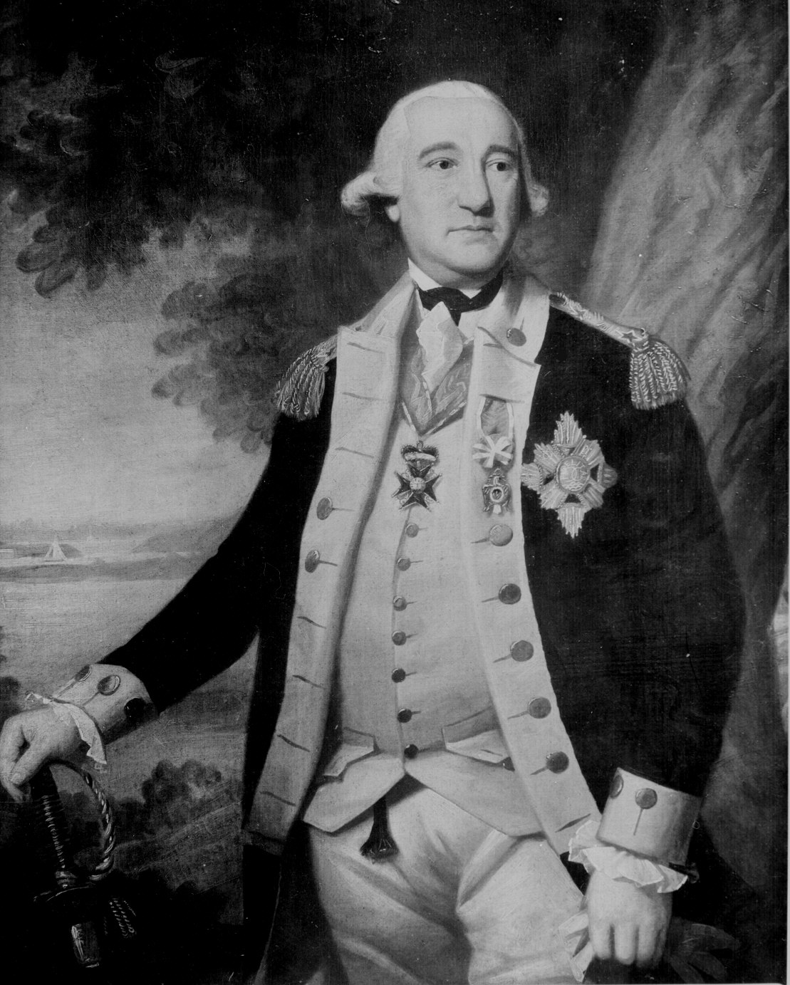 Baron von Steuben, Inspector General of the Continental Army and a Prussian officer