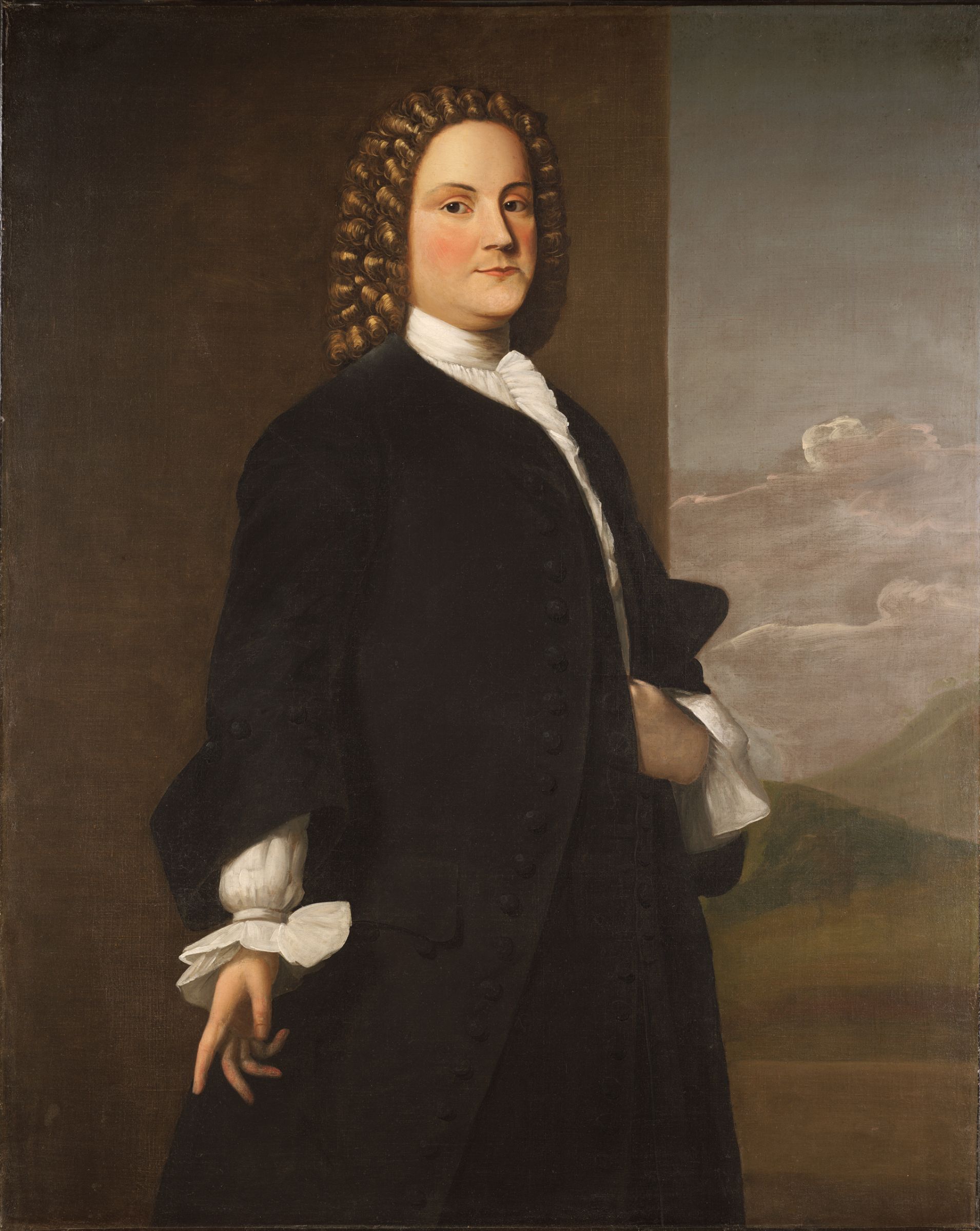 Earliest known portrait of Franklin, by Robert Feke (c. 1746), http://www.harvardartmuseums.org/collections/object/299815, public domain
