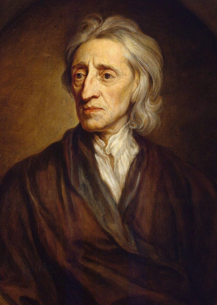 John Locke (portrait by Godfrey Kneller, 1697), image public domain